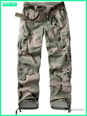 Women's Cargo Pants Tactical Baggy Straight Leg 9 Pockets Cotton Stretch Y2K